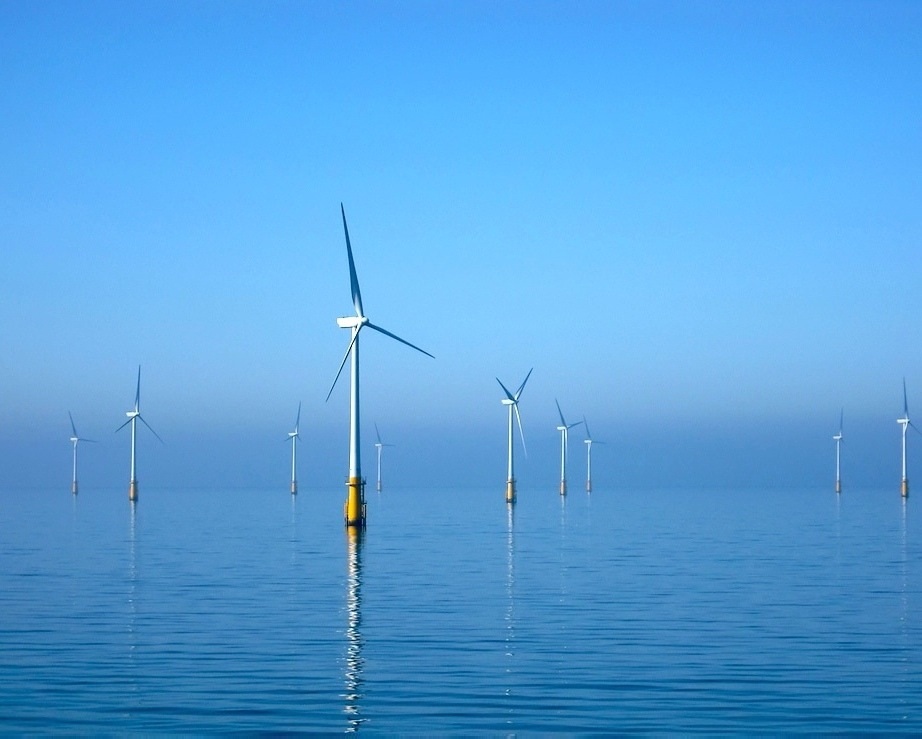 Multiple Wind Turbines in the Ocean