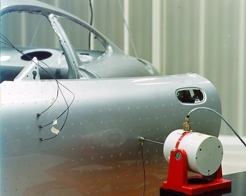 Modal Analysis on a car door at Jaguar's test facility
